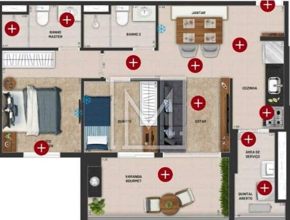 Apartamento com 2 dormitórios à venda, 63 m² por R$ 850.000,00 – Vila Firmiano Pinto – São Paulo/SP — foto 4 de 56